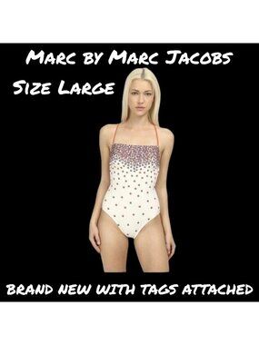 Marc by Marc Jacobs Large Criss Cross Back One Piece Swimsuit New with Tag
